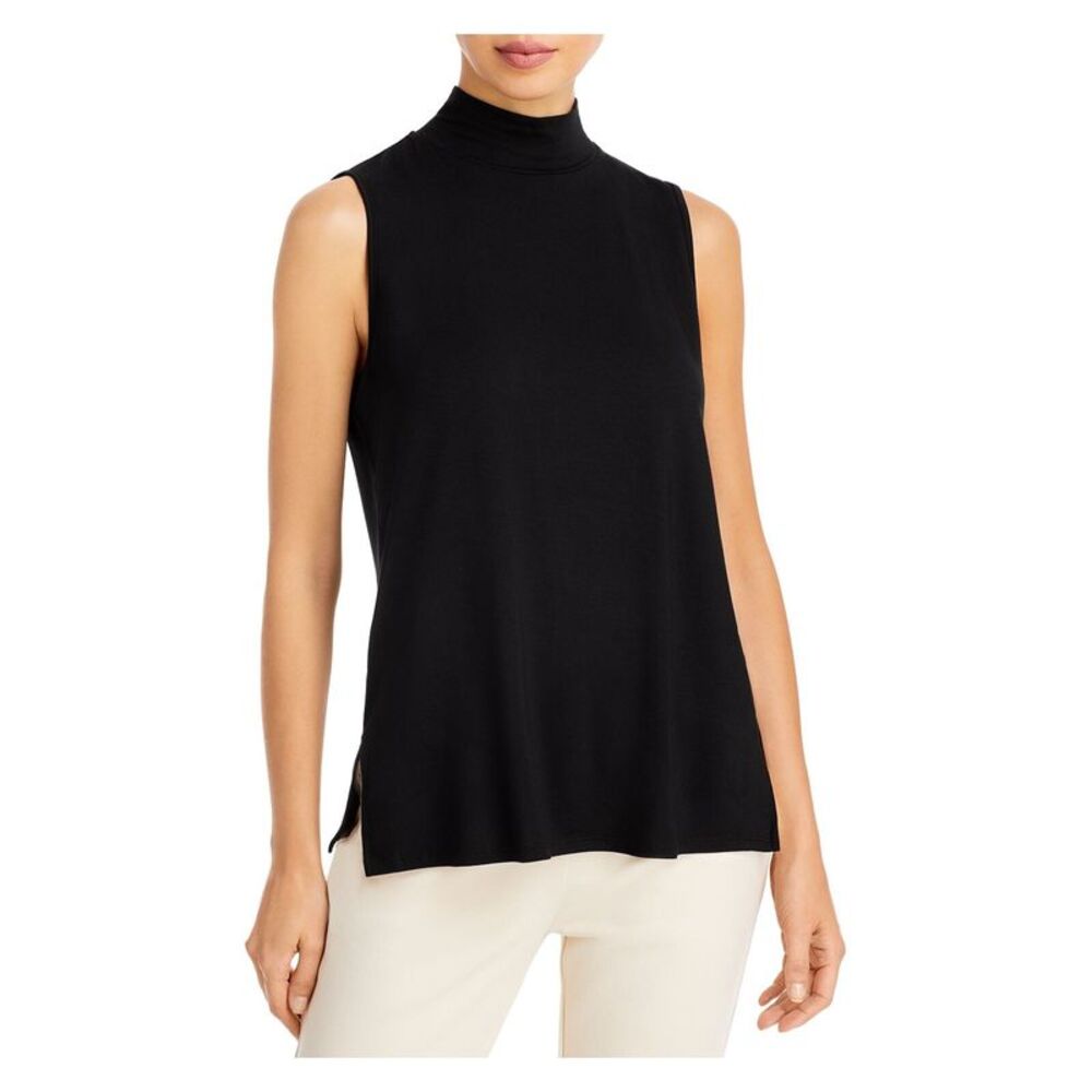 & BASICS Womens Sleeveless Mock Neck Wear To Work Top
